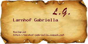 Larnhof Gabriella névjegykártya